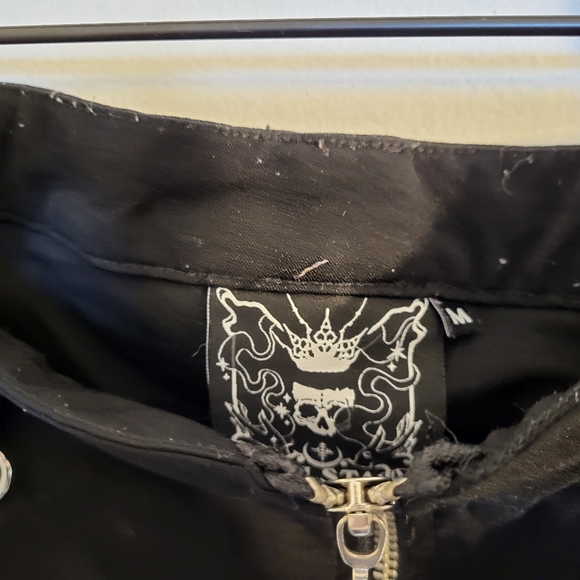 Killstar Jessie Capri Black Trousers Broken Zipper - Picture 3 of 4